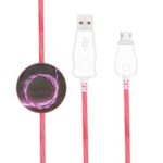 Luminous Horse Race Lamp 1M Micro USB Charging Sync Cable for Huawei Samsung Xiaomi – Red