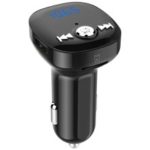 Dual USB Bluetooth 4.2 Fast Charging FM Car Charger Adapter for iPhone Samsung Huawei etc. – Black
