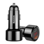 BASEUS Magic Series PPS Smart Car Charger USB Type-C PD + QC Quick Charge Car Adapter – Black