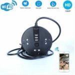 HD 1080P WiFi Camera Wireless Audio Recorder USB Converter socket Hidden CAM DV – Black/US Plug
