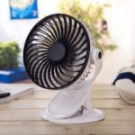 D601S Portable USB Mini Clip Stand Cooling Fan – Black