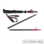AONIJIE Carbon Fiber 5 Sections Adjustable Stick Trekking Pole – Red