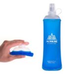 AONIJIE BPA-Free TPU Soft Folding Water Bottle Collapsible for Running Hiking Cycling – 450ml/15.2oz