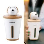 Mini Desktop Humidifier with Night Light USB Rechargeable Air Purifier Refresher – Brown