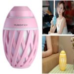 Creative Football 320ml Air Humidifier with LED Light for Car, Office, Home – Pink