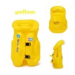 Baby Kids Float Inflatable Swim Vest Solid Color Life Jacket Swimming Aid – Yellow / Size: L