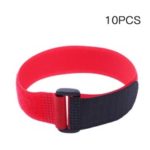 10Pcs Reusable Nylon Fishing Rod Belt Holder Tie – Red