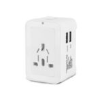 All-In-One Universal World Wide Travelling AC Adapter Plug – White