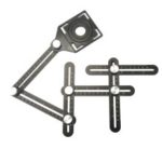 Multifunctional Aluminum Alloy Six-folding Ruler Hole Puncher Locator