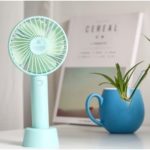 USB Mini Fan Handheld Summer Cooling Fan for Kids Children Student – Blue