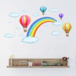 Rainbow Clouds Balloon Wall Sticker Adhesive Room Wallpaper Mural Art Decal 30x45cm