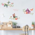 Butterfly Flower Wall Stickers Home Decor Adhesive Room Wallpaper Mural Art Decal