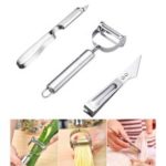 3Pcs/Set Fruit Vegetable Peeler Stainless Steel Sharp Blades Grater Animal Hair Remover