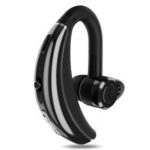 Silicone Earhook Bluetooth Business Driving Sport IPX6 Waterproof Wireless Earphone – Black