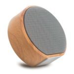 A60 Wood Grain Wireless Bluetooth Speaker Portable Mini Subwoofer Audio Stereo Loudspeaker Support TF AUX USB – Grey