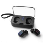 TEBAURRY T18S Invisible Wireless Earbuds Bluetooth TWS Mini Bluetooth Headset Wireless Stereo Earphones for Android iOS – Black