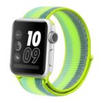 Waterproof Stripe Nylon Weaven Velcro Smart Watch Band for Apple Watch Series 1/2/3 38mm/Series 4 40mm – Green
