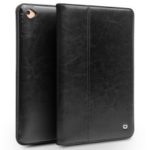 QIALINO Genuine Leather Smart Case with Stand and Hand Strap for iPad Pro 11-inch (2018) – Black
