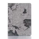 Intelligent Map Pattern Wallet Stand Leather Shell for iPad Air 10.5 inch (2019) – Grey