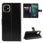 Crazy Horse Texture Leather Wallet Phone Cover for iPhone (2019) 6.5-inch – Black