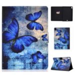 Shock-proof Pattern Printing Card Slot Stand PU Leather Tablet Casing for iPad Pro 11-inch (2018) – Blue Butterflies