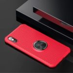 Heat Dissipate TPU+Metal Phone Case for iPhone X / iPhone XS – Red