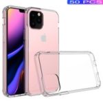 50Pcs/Pack Clear Acrylic + TPU Hybrid Back Case for iPhone (2019) 5.8-inch – Transparent
