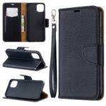 Litchi Style Leather Wallet Stand Phone Case for iPhone (2019) 6.5-inch – Black