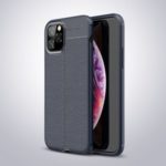 Litchi Texture Soft TPU Phone Case Protective Cover for iPhone (2019) 5.8-inch – Dark Blue