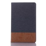 Cross Texture Splicing PU Leather Wallet Stand Smart Tablet Cover for Samsung Galaxy Tab A 8 (2019) SM-P200 (Wi-Fi) / SM-P205 (LTE) – Black