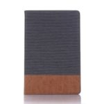 Cross Texture Splicing PU Leather Smart Wallet Tablet Protective Case for Samsung Galaxy Tab S5e SM-T720 – Black