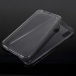 2-in-1 Detachable All-wrapped TPU Front and Back Case Cover for Samsung Galaxy M20 – Transparent Black
