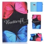 Patterned Leather Card Holder Tablet Case for Samsung Galaxy Tab A 8 (2019)/Galaxy Tab A with S Pen SM-P200 – Two Butterflies