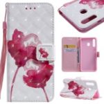 Light Spot Decor Patterned Leather Wallet Case for Samsung Galaxy M30 – Vivid Flowers