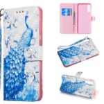 Light Spot Decor Patterned Leather Wallet Case for Samsung Galaxy A70 – Peacock