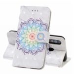 Light Spot Decor Patterned Leather Wallet Case for Samsung Galaxy A60 – Flower
