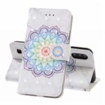 Light Spot Decor Pattern Printing Leather Wallet Stand Case for Samsung Galaxy M10 / A10 – Flower