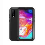 LOVE MEI Dropproof Metal Phone Case for Samsung Galaxy A70 – Black
