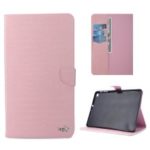 Crocodile Skin Leather Wallet Tablet Case for Samsung Galaxy Tab A 10.1 (2019) T515  / T510 – Pink