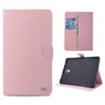 Crocodile Skin Leather Wallet Tablet Case Cover for Samsung Galaxy Tab A 10.5 (2018) T590 T595 – Pink