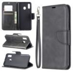 PU Leather Phone Wallet Stand Cover Case for Samsung Galaxy A20 / A30 – Dark Grey