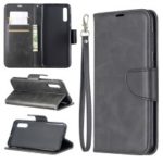 PU Leather Phone Wallet Stand Phone Case for Samsung Galaxy A50 – Dark Grey