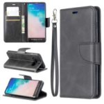 PU Leather Wallet Cover Phone Case for Samsung Galaxy S10 – Dark Grey