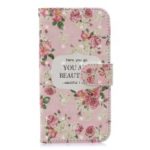 Light Spot Decor Pattern Printing Leather Wallet Case for Samsung Galaxy A20/A30 – Blooming Flowers