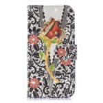 Light Spot Decor Pattern Printing Leather Wallet Case for Samsung Galaxy A20/A30 – Rose Flowers