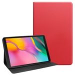 Solid Color Stand PU Leather Protective Tablet Casing for Samsung Galaxy Tab A 10.1 (2019) – Red