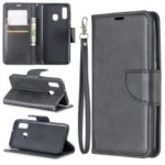 PU Leather Wallet Stand Phone Cover for Samsung Galaxy A40 – Dark Grey
