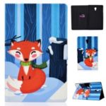 Shock-proof Pattern Printing Card Slot Stand PU Leather Tablet Shell for Samsung Galaxy Tab A 10.5 (2018) T590 T595 – Fox