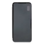 View Window Plated Mirror Surface Leather Stand Case for Samsung Galaxy A10e – Black