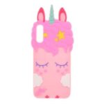 3D Cute Unicorn Shape Silicone Phone Shell for Samsung Galaxy A50 – Pink